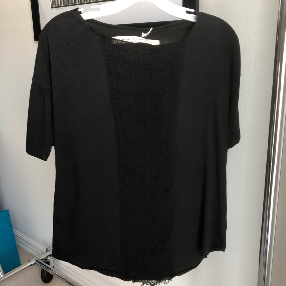 Raquel Allegra Basic Black Tee